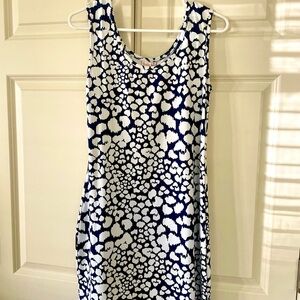 Stylish Blue and White Mini Dress